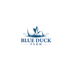 Blue Duck Logo Royalty-Free Images