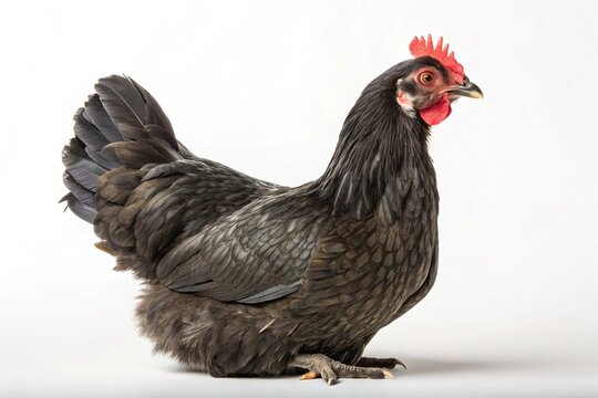 australorp chicken isolated on white background