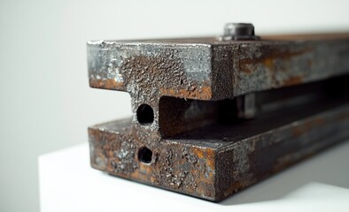 Rusty Industrial Metalwork Close-Up