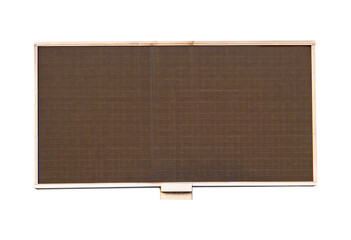 Obraz premium Electronic sports or advertising scoreboard of the stadium. Advertising banner. Scoreboard for displaying the score of sports events. Information board. Insulation for mockup. Photo for template.