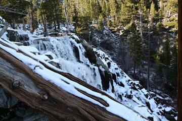 waterfall in the mountains