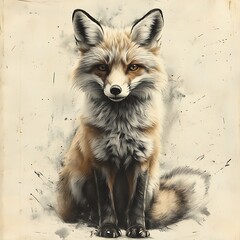 Artistic fox painting abstract portrait high resolution hd images