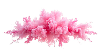 Fototapeta premium A pink explosion cloud of color is dense and expansive, with tendrils reaching out
