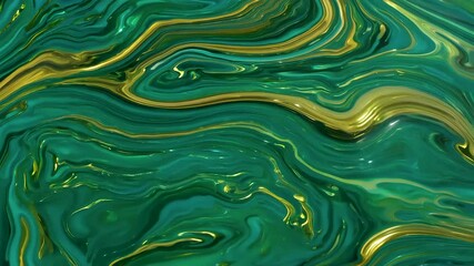 Beautiful swirling patterns in emerald green hues