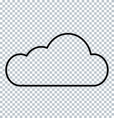 Cloud shape, Thin Line Cloud Icons. 