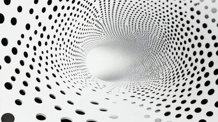 Abstract halftone pattern with smooth gradient dots on a white background