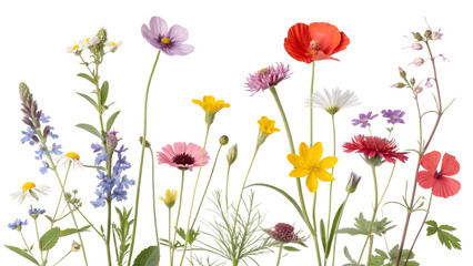 Colorful wildflowers arranged beautifully indoors