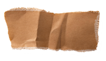 Brown paper torn or ripped pieces of paper isolated