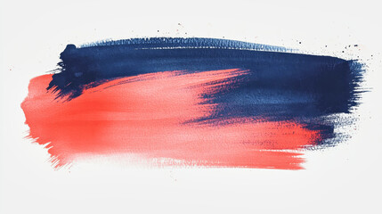 Dynamic abstract red brushwork over navy blue watercolor texture showcases artistic flow and impact