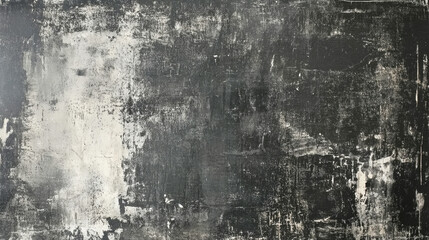 Vintage grunge texture showcasing a rough, scratched black surface with gray accents