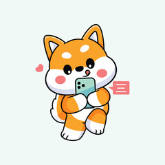 Shiba Phone Chatting