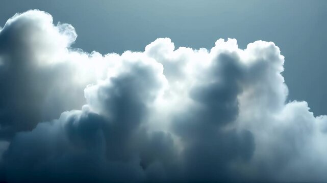 Dramatic cloud formation rolling over the ocean
