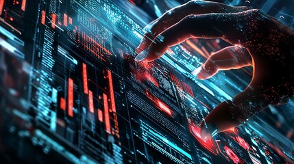 Checking the numbers on a computer, emphasizing data analysis and business decision-making