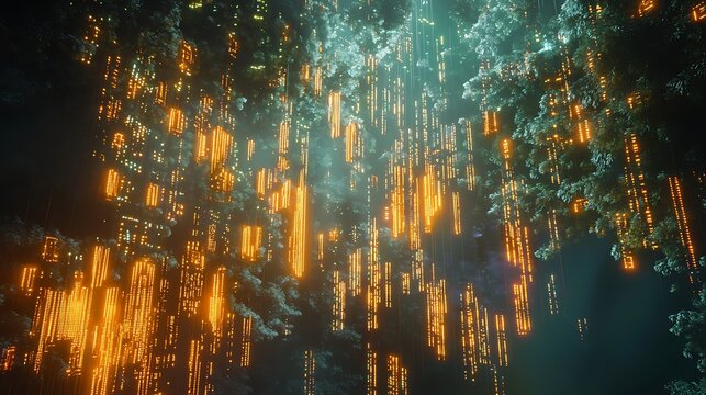 Cloud computing data transfer on the internet, showcasing futuristic digital technology with generative AI concepts