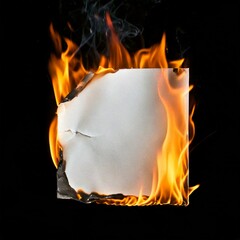 background with burning sheet of paper