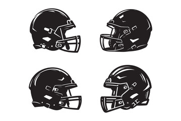 Football helmet silhouette