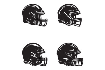 Football helmet silhouette