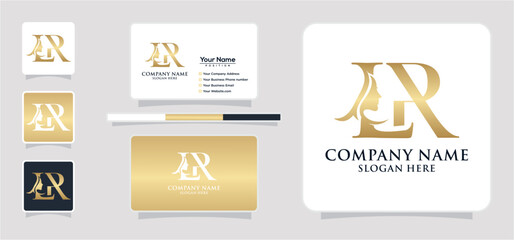 Initial Letter LR Beauty Face Logo Design Vector