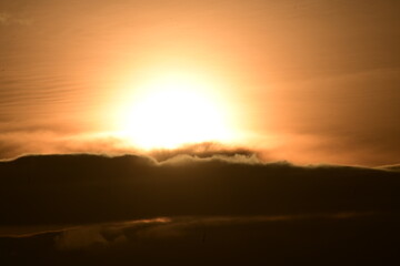 sunset in the mountains