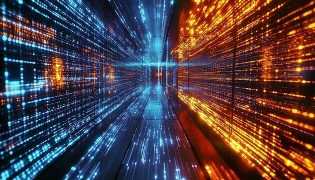 Concept digital transformation, representing the next generation technology and digital innovation