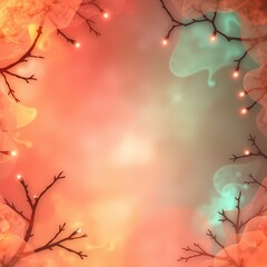 Fototapeta premium Vibrant, whimsical background frame