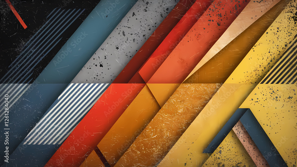 Aufkleber an abstract art piece with a stunning gradient ombre effect and rough noise textures are skillfully 