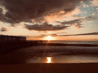 Seawall At Sunset © John