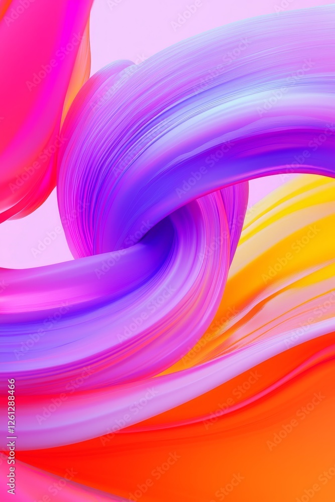 Poster vibrant color swirls abstract art digital creation modern aesthetic close-up expression of creativit