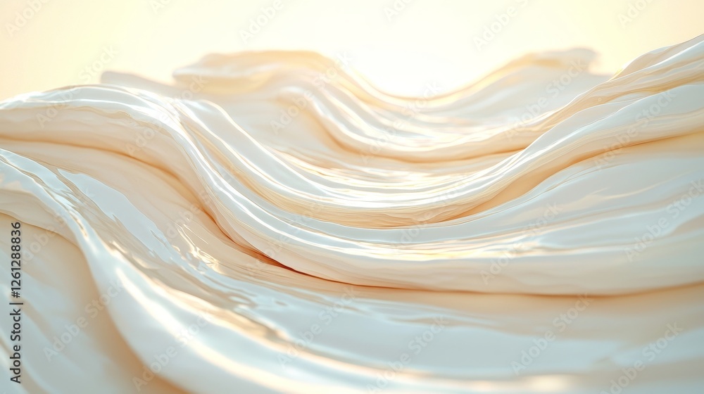 Poster flowing creamy texture abstract art digital rendering soft lighting aesthetic viewpoint visual seren