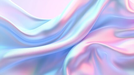 Fototapeta premium Flowing silk fabric texture studio setting abstract art soft colors close-up view elegance and luxury