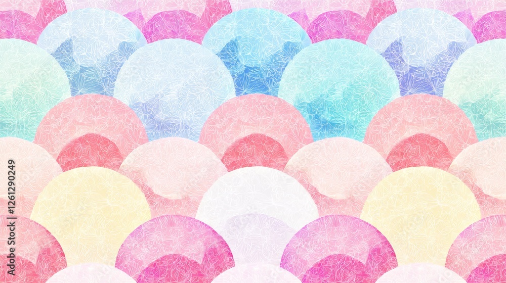 Poster colorful circular patterns abstract art digital illustration vibrant environment top view visual aes