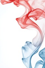 Obraz premium Dynamic flow of colorful smoke abstract art digital creation minimalist style close-up view visual expression