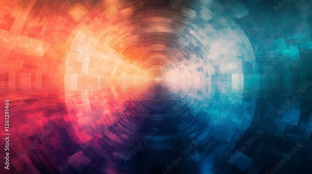 Aufkleber dynamic abstract visuals virtual realm digital art colorful environment immersive perspective concep