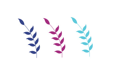 Leaf icon  3 colour combination
