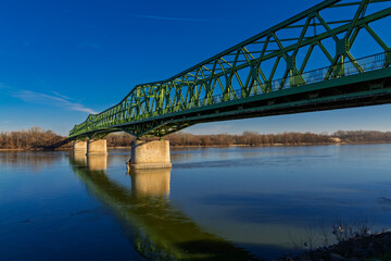 Fototapeta premium The Danube river in Dunafoldvar