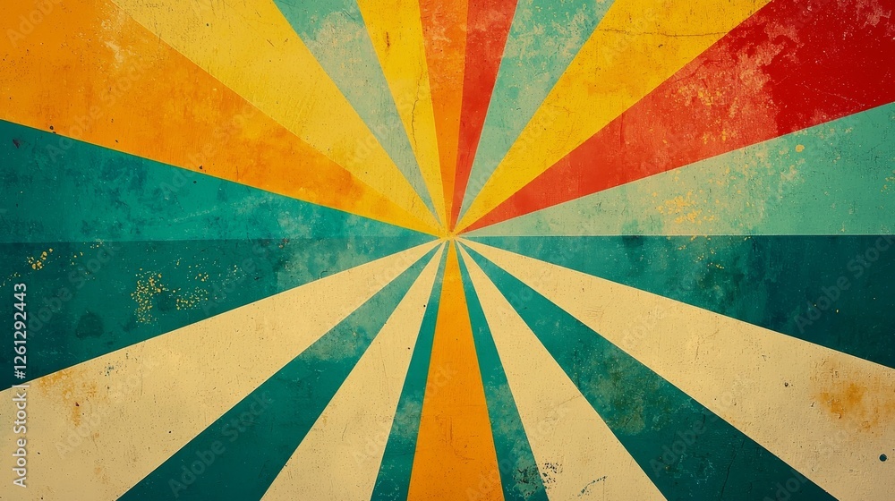 Poster vibrant geometric patterns abstract art visual design colorful environment creative viewpoint art co