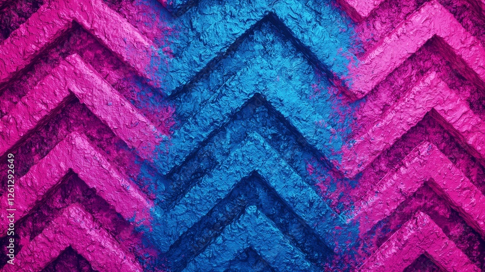 Poster vibrant abstract patterns digital art colorful textures modern design high-contrast viewpoint visual