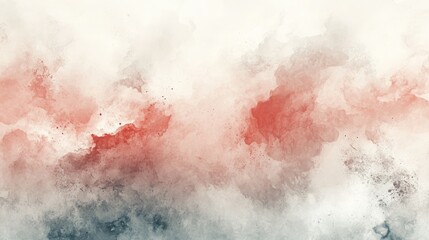 A dreamy abstract artwork with a blend of watercolor splashes and delicate brushstrokes in soft, muted tones.