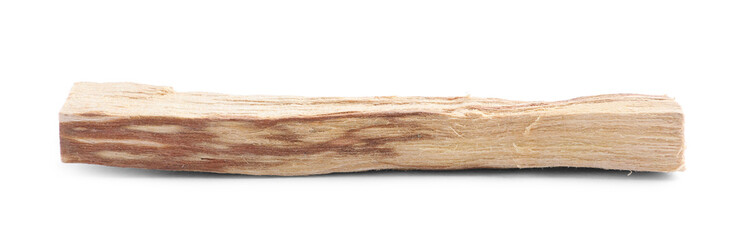 One palo santo stick on white background