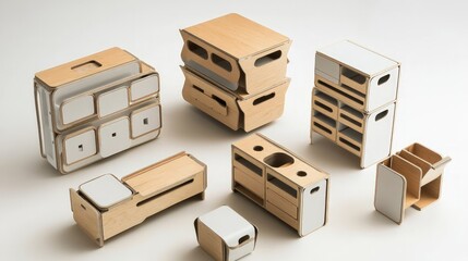 Modern Wooden Furniture Collection With Stylish Storage Solutions