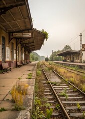 Fototapeta premium Eerie Abandoned Places: Haunted Mansions, Forgotten Villages, Cursed Cemeteries, Ghost Towns, Deserted Carnivals, and Forsaken Ruins in Daylight