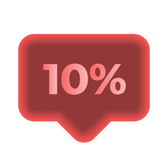 10% 3D bubble red on white background
Vector 3D bubble with discount, sale promotion