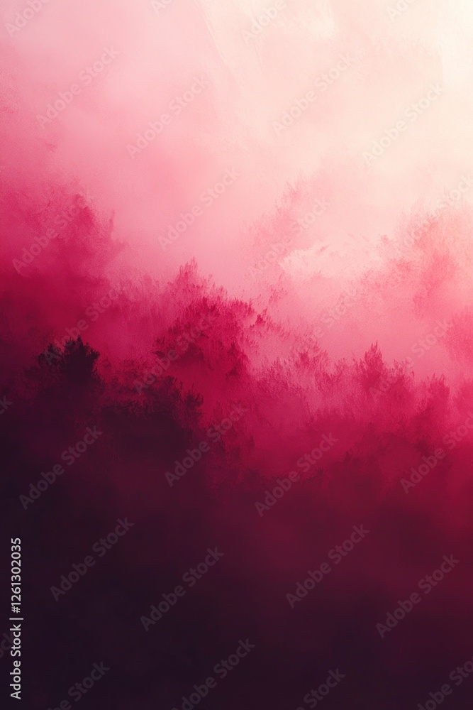 Wall mural a blurred gradient transitioning from rich red to soft pink hues, with a subtle noise texture enhanc