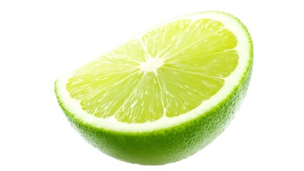 Close-Up Illustration of a Juicy Lime Wedge