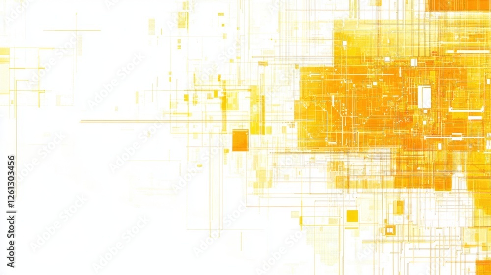 Poster illuminate future tech circuit pattern white background graphic design digital environment close-up 