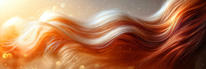 Silky healthy hair web banner for a beauty studio