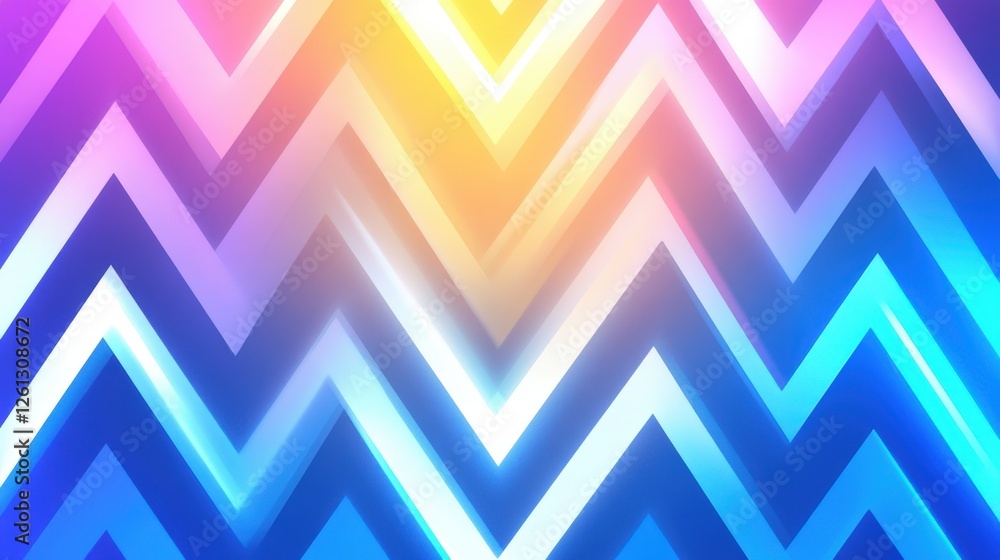 Poster abstract colorful zigzag pattern background design
