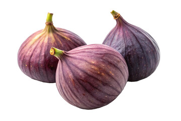 Obraz premium Fresh Ripe Figs on Transparent Background