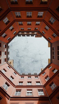 Bottom-up view of the Octagonal Courtyard, Berlin