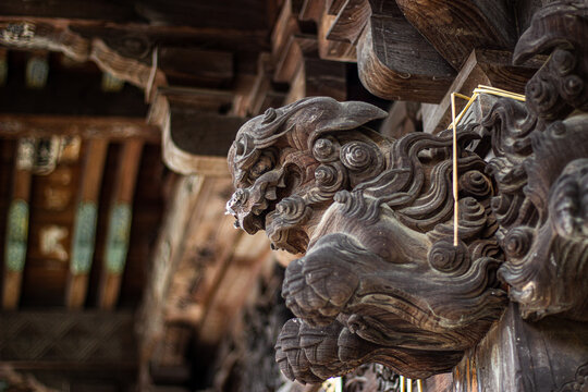 Side angle of a traditional heritage temple